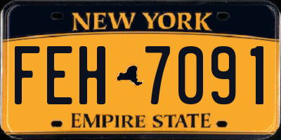 NY license plate FEH7091