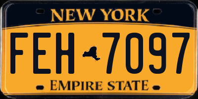 NY license plate FEH7097