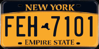 NY license plate FEH7101