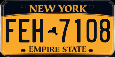 NY license plate FEH7108