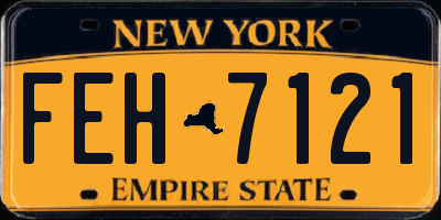 NY license plate FEH7121
