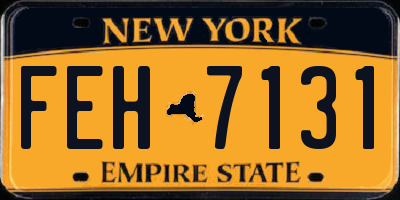 NY license plate FEH7131