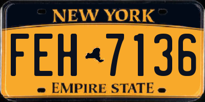 NY license plate FEH7136