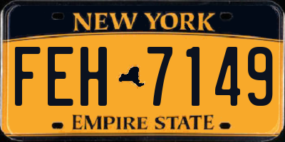 NY license plate FEH7149