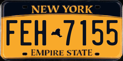 NY license plate FEH7155