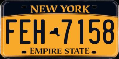 NY license plate FEH7158