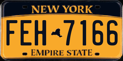 NY license plate FEH7166