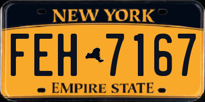 NY license plate FEH7167