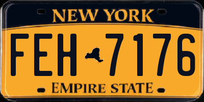 NY license plate FEH7176
