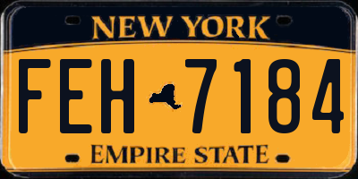 NY license plate FEH7184