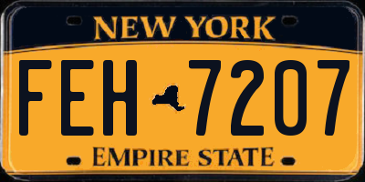 NY license plate FEH7207