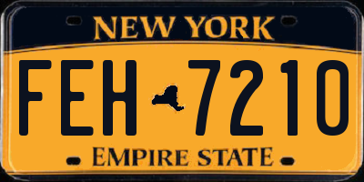 NY license plate FEH7210