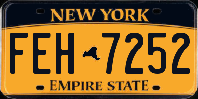 NY license plate FEH7252