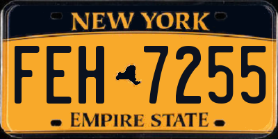 NY license plate FEH7255