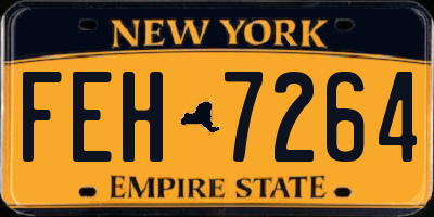 NY license plate FEH7264