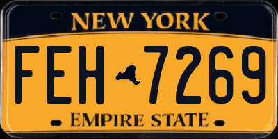 NY license plate FEH7269
