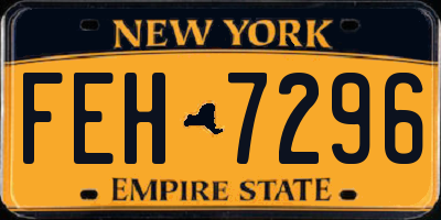 NY license plate FEH7296