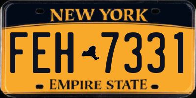 NY license plate FEH7331