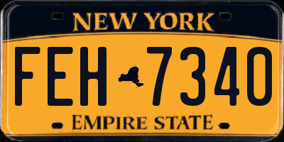 NY license plate FEH7340
