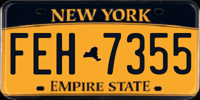 NY license plate FEH7355
