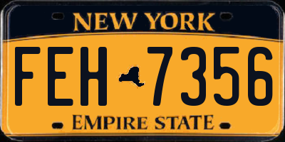 NY license plate FEH7356