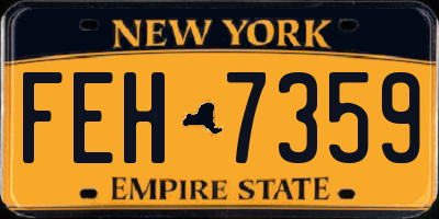 NY license plate FEH7359