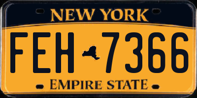 NY license plate FEH7366