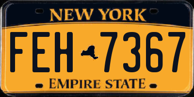 NY license plate FEH7367