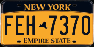 NY license plate FEH7370