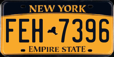 NY license plate FEH7396