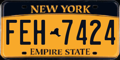 NY license plate FEH7424