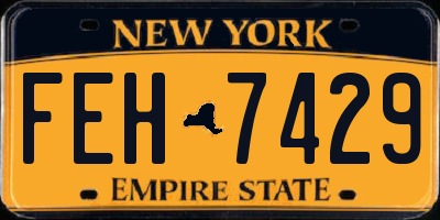 NY license plate FEH7429