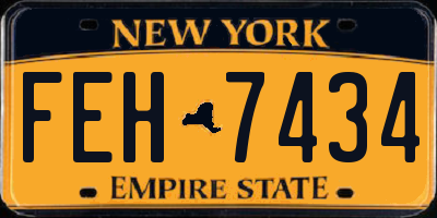 NY license plate FEH7434