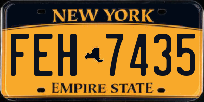 NY license plate FEH7435