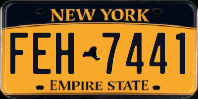NY license plate FEH7441