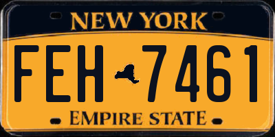 NY license plate FEH7461