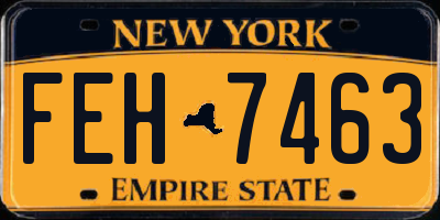 NY license plate FEH7463
