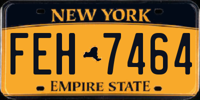 NY license plate FEH7464