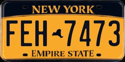 NY license plate FEH7473