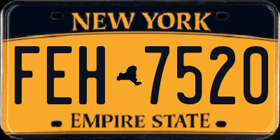 NY license plate FEH7520