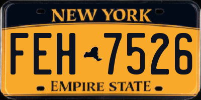 NY license plate FEH7526