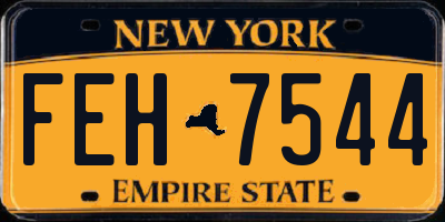 NY license plate FEH7544