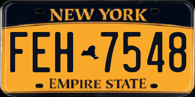 NY license plate FEH7548