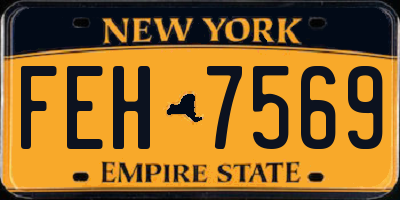 NY license plate FEH7569