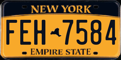 NY license plate FEH7584