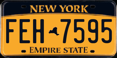 NY license plate FEH7595