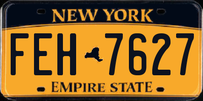 NY license plate FEH7627