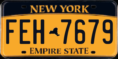 NY license plate FEH7679