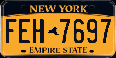 NY license plate FEH7697