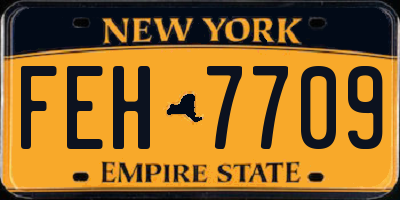 NY license plate FEH7709